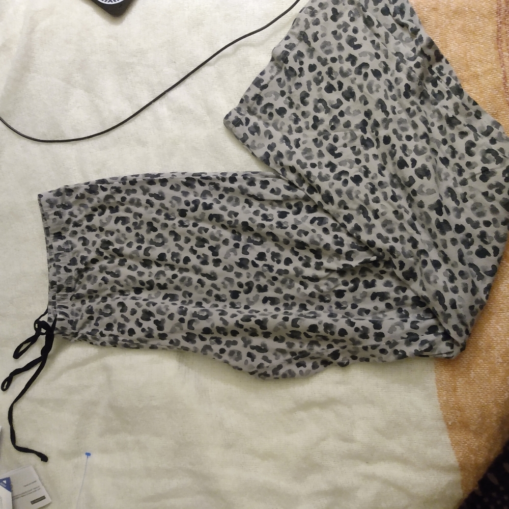 Leopard Print Pajama Bottoms